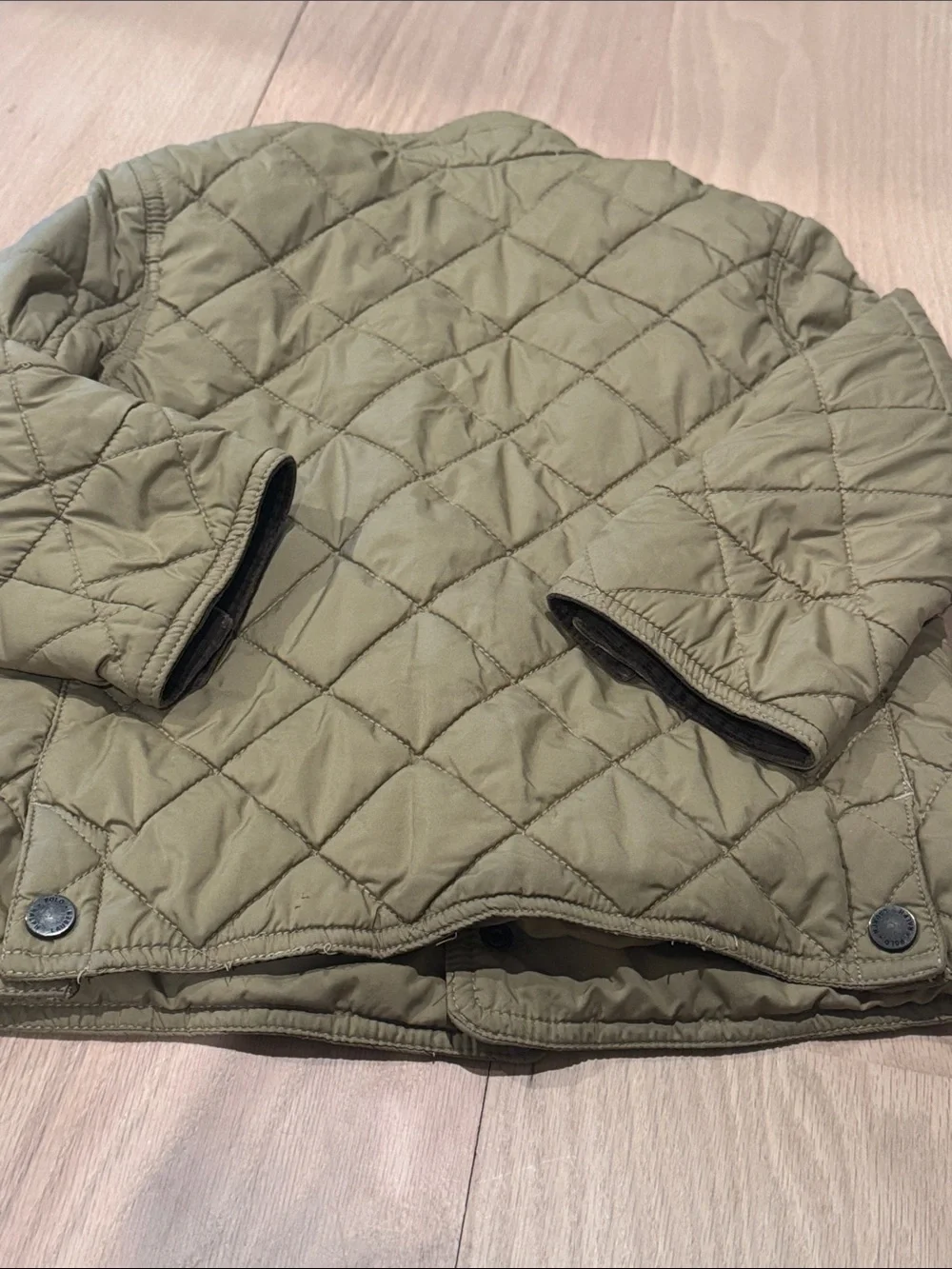 Polo by Ralph Lauren Beige Khaki Boys Size 5 Quilted Kids Puffer Jacket
